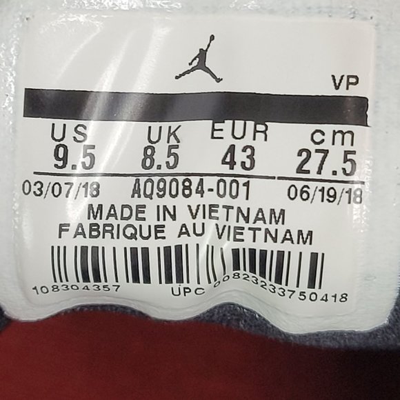 Nike Air Jordan Max Aura Men's Basketball Shoes Black AQ9084-001 US Size 9.5 - Picture 8 of 8